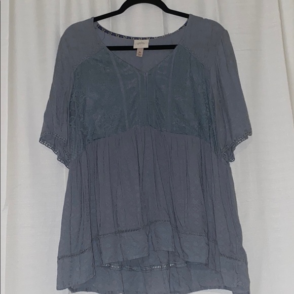 Knox Rose Shirt Sleeve Lace Bohemian Top - Picture 3 of 6